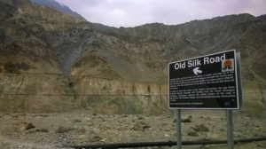 Scenic view of Karakoram Highway passing through the mountains of Gilgit-Baltistan along the historic Silk Route
